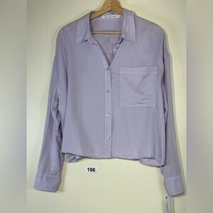 NWT Calvin Klein Jeans Light Purple Button-Down Shirt Size L